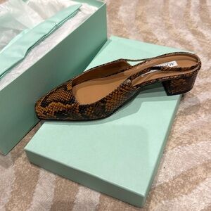 Aquazzura snake print heels Brand new size 37.5